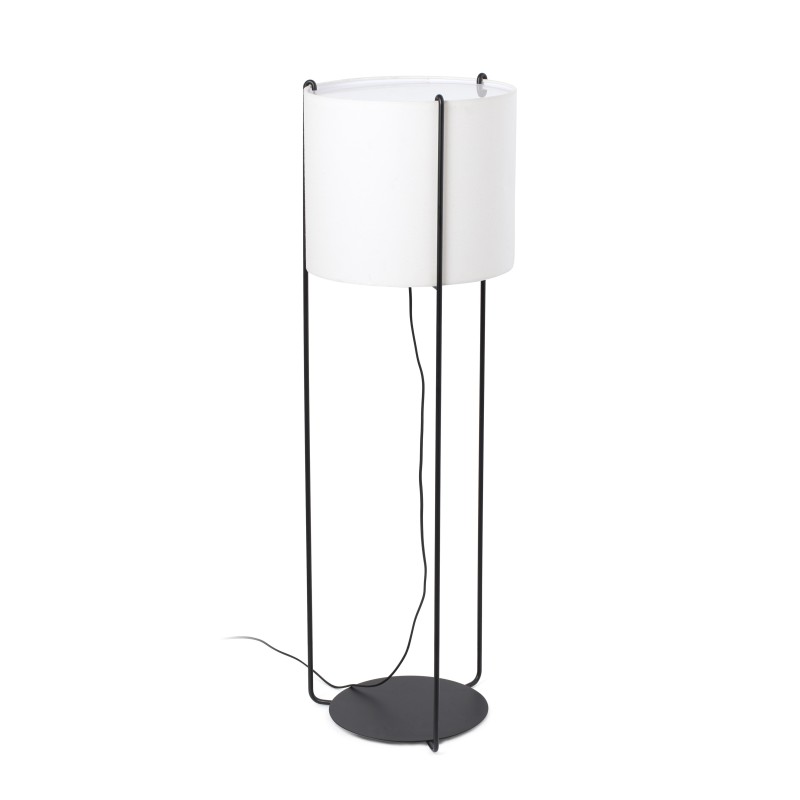 Lampara de pie Drum negro+beige Faro